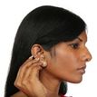 14K Yellow Gold 10 MM Twist Design Hoop Earring with Multi-Purpose Clicker