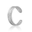 White Gold TrIon Platinge Band Toe Ring - 10K, 5.7MM, .6g
