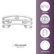 10K White Gold Cubic Zirconia Triple Band Toe Ring
