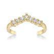 10K Yellow Gold Cubic Zirconia V-Shaped Adjustable Toe Ring