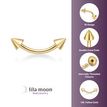14K Yellow Gold Curved  5/16 Inch Barbell Eyebrow Ring with Spikes