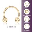 14K Yellow Gold Horseshoe Universal Hoop Ring