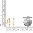 10K Yellow Gold Cubic Zirconia Mount Belly Ring 12 MM
