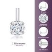 14K White Gold Nose Ring L-Shaped 3 MM Cubic Zirconia Nose Ring, 22 Gauge