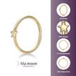 14K Yellow Gold 8 MM Star Hoop Nose Ring, 20 Gauge