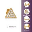 14K Yellow Gold Cubic Zirconia Triangle Cartilage Earring