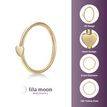 14K Yellow Gold 10 MM Heart Hoop Nose Ring, 20 Gauge