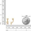 10K Yellow Gold 12 MM Butterfly Belly Ring