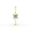 14K Yellow Gold 0.05 Carat Lab Grown Diamond Nose Hoop Ring, 20 Gauge