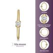 14K Yellow Gold 0.02 Carat Lab Grown Diamond Nose Hoop Ring, 20 Gauge