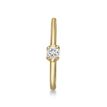 14K Yellow Gold 0.02 Carat Lab Grown Diamond Nose Hoop Ring, 20 Gauge