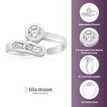 10K White Gold Cubic Zirconia Wrap Adjustable Toe Ring