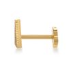 14K Yellow Gold Cubic Zirconia Triangle Cartilage Earring