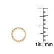 14K Yellow Gold 10 MM Braid Design Hoop Nose Ring with Multi-Purpose Clicker