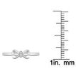 Sterling Silver Bow Adjustable Toe Ring, 0.015 Carat