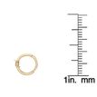 14K Yellow Gold 10 MM Twist Design Hoop Earring with Multi-Purpose Clicker