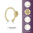 14K Yellow Gold 10 MM Star Hoop Nose Ring, 20 Gauge