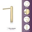 14K Yellow Gold Faux Hoop L-Shape Nose Ring, 20 Gauge
