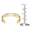 10K Yellow Gold XO Cutout Adjustable Toe Ring