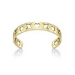 10K Yellow Gold XO Cutout Adjustable Toe Ring