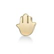 14K Yellow Gold Hamsa Straight Bone Stud Nose Ring, 20 Gauge