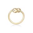 10K Yellow Gold Spiral Cubic Zirconia Belly Ring