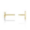14K Yellow Gold 3 MM Moon Cartilage Earring