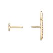 14K Yellow Gold Cubic Zirconia Wave Cartilage Earring