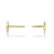 14K Yellow Gold XO Cartilage Earring