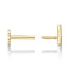 14K Yellow Gold Cubic Zirconia Triangle Cartilage Earring
