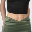 10K White Gold 8 MM Cubic Zirconia Flower Belly Ring