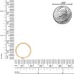 14K Yellow Gold Fixed Captive Bead 5/8 Inch Swarovski Crystal Nipple Hoop Ring