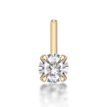 14K Yellow Gold L-Shaped 3 MM Cubic Zirconia Nose Ring, 20 Gauge