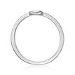 Sterling Silver Bypass Adjustable Toe Ring, 0.05 Carat