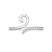 Sterling Silver Bypass Adjustable Toe Ring, 0.05 Carat