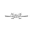 Sterling Silver Bow Adjustable Toe Ring, 0.015 Carat