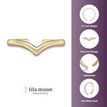 10K Yellow Gold Chevron Band Adjustable Toe Ring