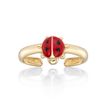 14K Yellow Gold Ladybug Toe Ring