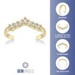 10K Yellow Gold Cubic Zirconia V-Shaped Adjustable Toe Ring
