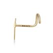 10K Yellow Gold Cross Stud Nose Ring, 20 Gauge