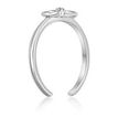 Sterling Silver Bow Adjustable Toe Ring, 0.015 Carat