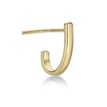 14K Yellow Gold Faux Hoop L-Shape Nose Ring, 20 Gauge