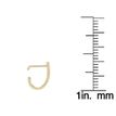 14K Yellow Gold Faux Hoop L-Shape Nose Ring, 20 Gauge