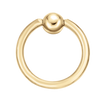 14K Yellow Gold Captive Bead Universal 8 MM Hoop Ring, 16 Gauge