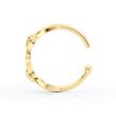 10K Yellow Gold Hoop Chain Link Nose Ring, 20 Gauge