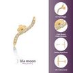 14K Yellow Gold Cubic Zirconia Wave Cartilage Earring