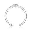 Sterling Silver Lightning Bolt Adjustable Toe Ring, 0.03 Carat