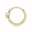 14K Yellow Gold 2 MM Cubic Zirconia 10 MM Hoop Earring with Multi-Purpose Clicker