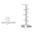 Sterling Silver Bypass Adjustable Toe Ring, 0.05 Carat