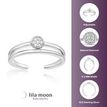 Sterling Silver Double Band Adjustable Toe Ring, 0.035 Carat